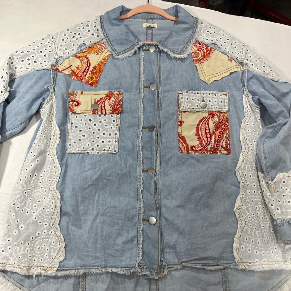 POL PATCHWORK BUTTON SHIRT - image 2